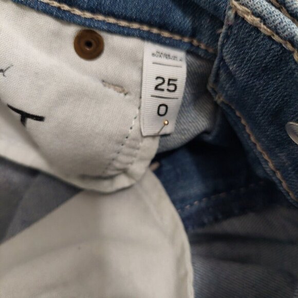 Loft Women’s Jeans Size 25 Blue Modern Curvy Skinny Pants Stretch Denim Low Rise - Picture 8 of 10